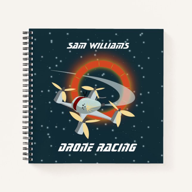 Racing-Drohne Notizbuch (Vorderseite)