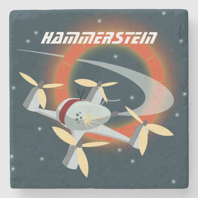 Racing-Drohne Steinuntersetzer (Vorderseite)