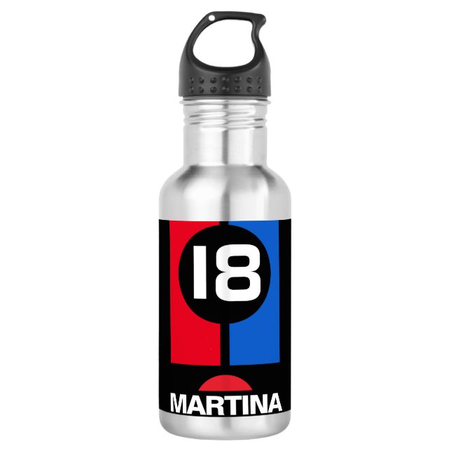 RACING EDELSTAHLFLASCHE (Vorderseite)