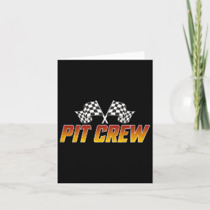 Racing Family Birthday Race Car Retro Pit Crew Hal Karte