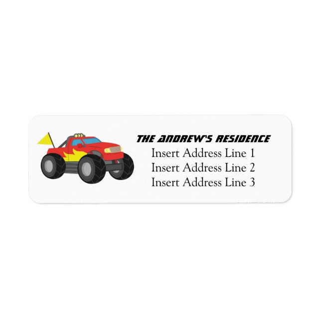 Racing Fiery Red Monster Truck für Jungen (Vorne)