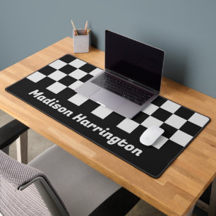 Racing Flag Individuelle Name Schreibtischunterlage