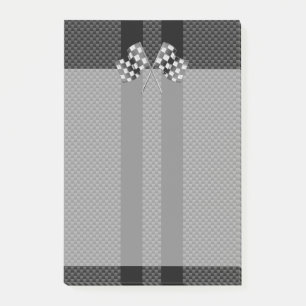 Racing Flags auf Streifen Carbon Fibre wie Style Post-it Klebezettel