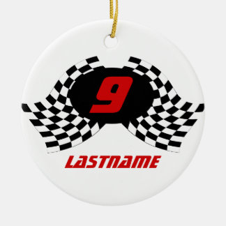 Racing Flags Foto von Keepsake Keramikornament