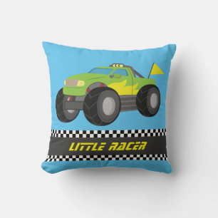 Racing Green Monster Truck Racer Jungen Zimmer Dek Kissen