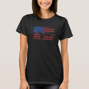 Racing Harness Racing USA Flag Trotter Pacer T-Shirt