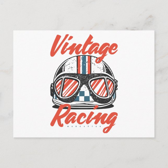 Racing Helmet Feiertagspostkarte (Vorderseite)