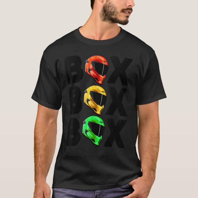 Racing Helmet Motorcycle Racing Car Box Box Box Pi T-Shirt (Vorderseite)