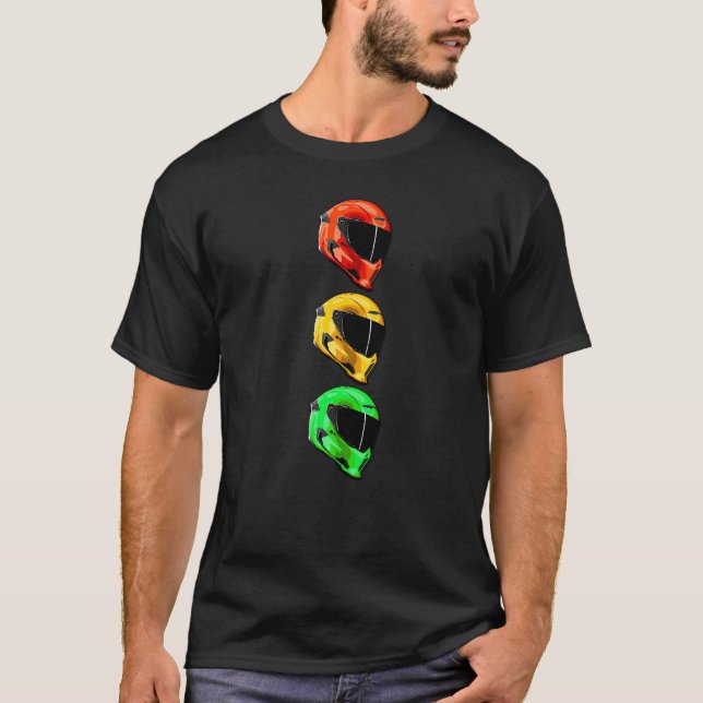 Racing Helmet Motorrad Racing Auto Helm Go Kart T-Shirt (Vorderseite)