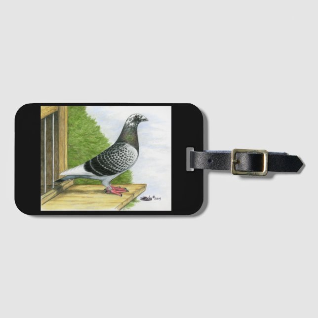 Racing Homer auf dem Landeboard Gepäckanhänger (Vorderseite (Horizontal))