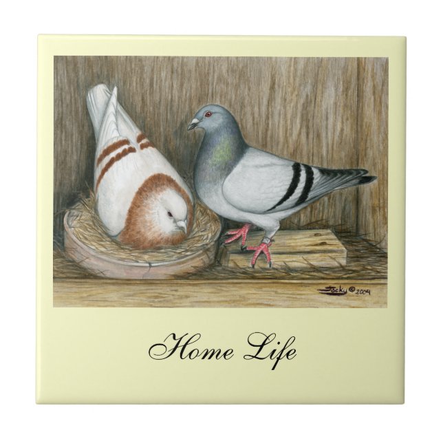 Racing Homers Zuhause Life Fliese (Vorderseite)