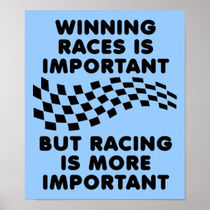 Racing ist wichtiger Dirt Bike Motocross-Zeichen Poster