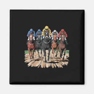 Racing Jockey Racer Derby Rider Gifts Men Wo Magnet