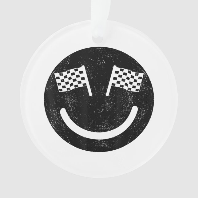 Racing Lächeln für Race Car Partys Ornament (Vorderseite)