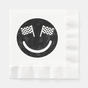 Racing Lächeln für Race Car Partys Serviette