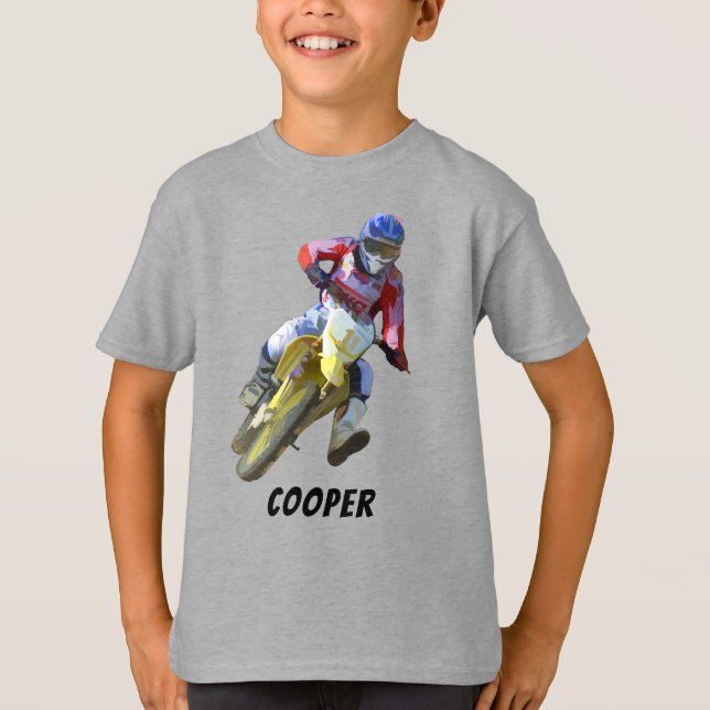 Racing Motocross Rider Grafik T-Shirt (Vorderseite)