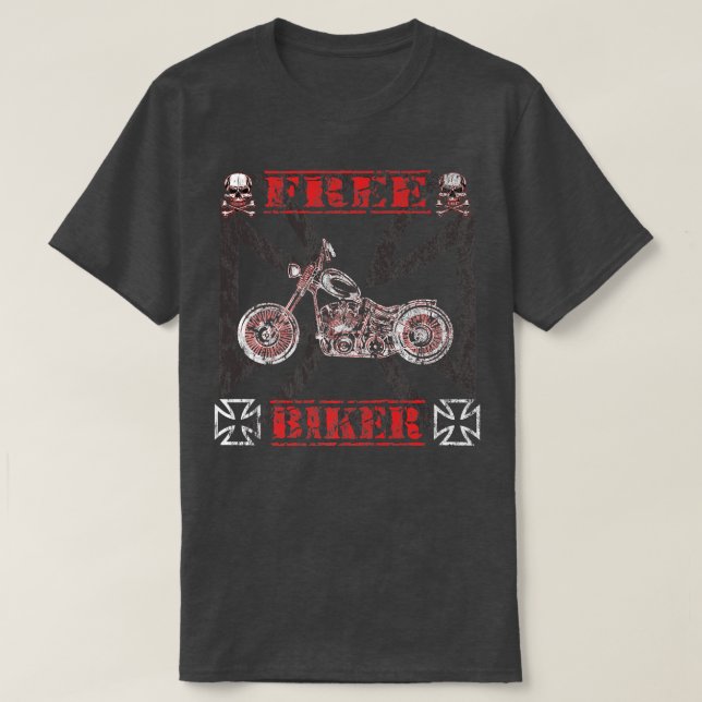 Racing Motorrad-Racing Motorrad Riker Rocker Motor T-Shirt (Design vorne)