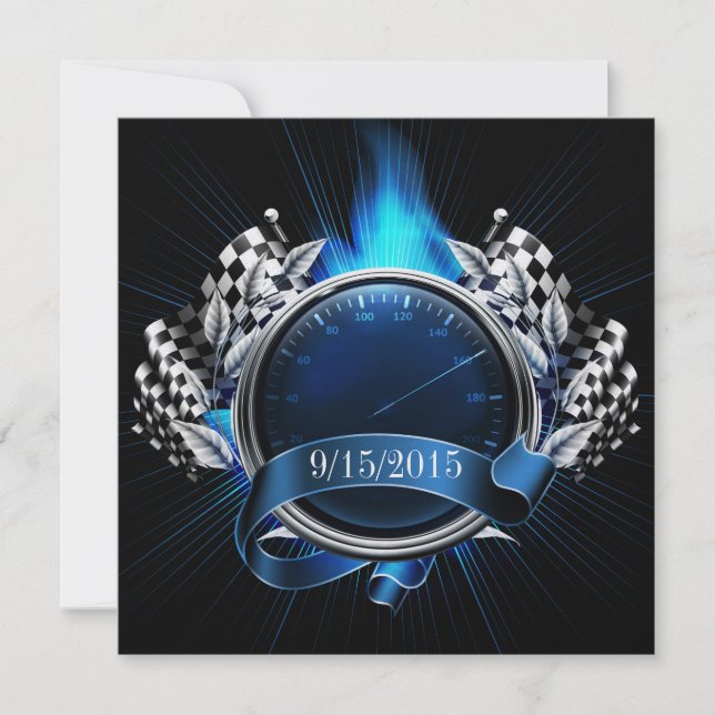 Racing Race Car Event Invitation (Devant)
