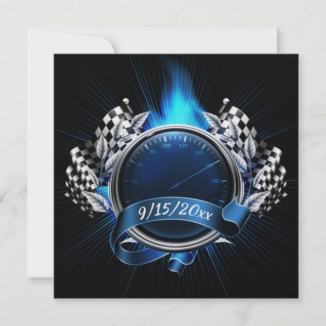 Racing Race Car Event Invitation (Devant)