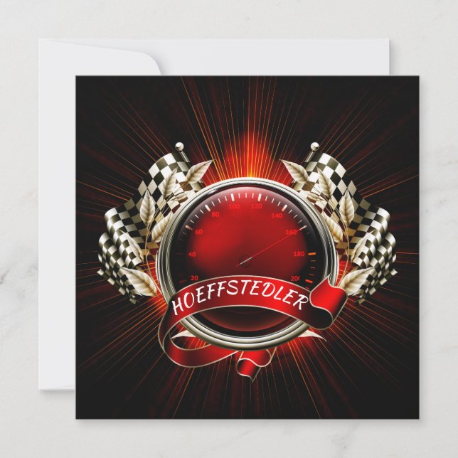 Racing Race Car Event Invitation (Devant)