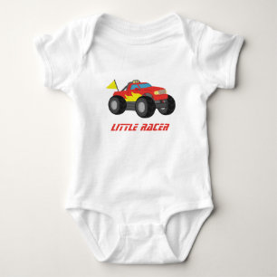 Racing Red Monster Truck, für Baby Boys Strampler