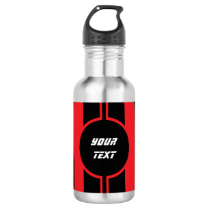 Racing Rot Doppelstreifen Sport Custom Edelstahlflasche