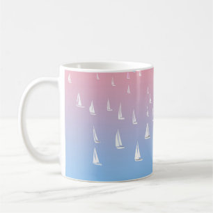 Racing Segelboote im offenen Meer Kaffeetasse