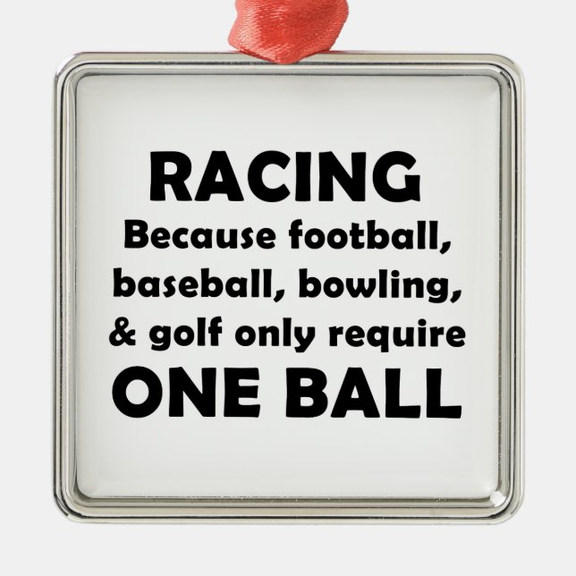 Racing Silbernes Ornament (Vorne)