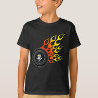 Racing Skull Wheel Flames