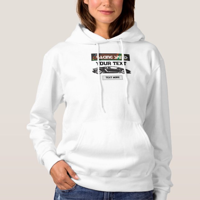 Racing Speed Car Design – Fast Motorsport Performa Hoodie (Vorderseite)