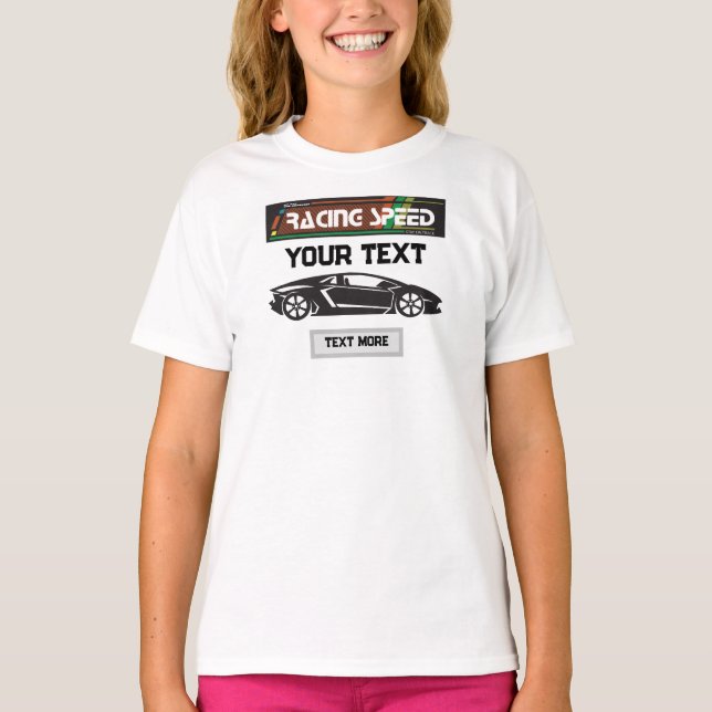 Racing Speed Car Design – Fast Motorsport Performa T-Shirt (Vorderseite)