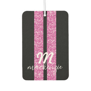 Racing Stripes Hot Pink Glitzer Custom Car Autolufterfrischer