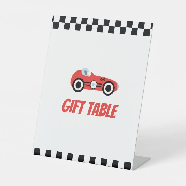 Racing Theme Table Top Sign Sockelschild (Vorderseite)