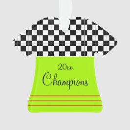 Racing Themed Black and White Ornament