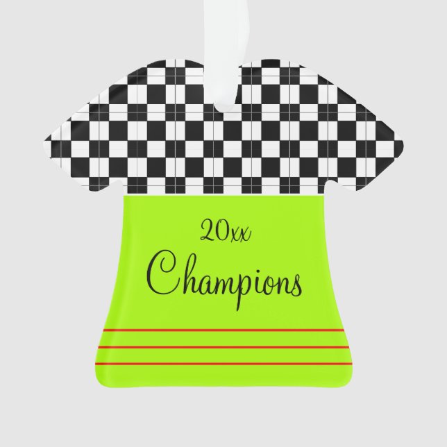 Racing Themed Black and White Ornament (Vorderseite)