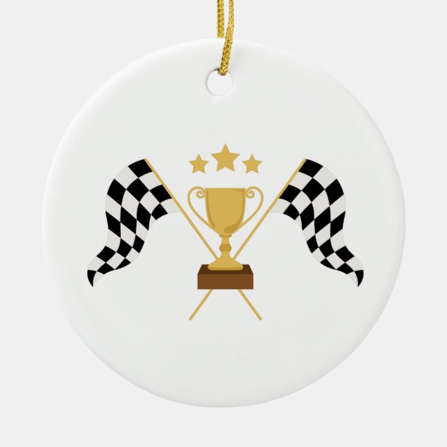 Racing Trophy Keramik Ornament (Vorne)