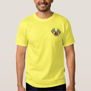 Racing-Wappen Besticktes T-Shirt