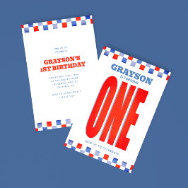 Racing Wende One 1. Geburtstag Einladung