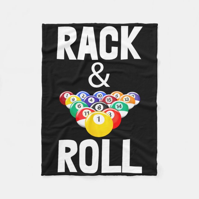 Rack & amp; Roll Tee Shirts Cool Billiard Ball T-S Fleecedecke (Vorderseite)