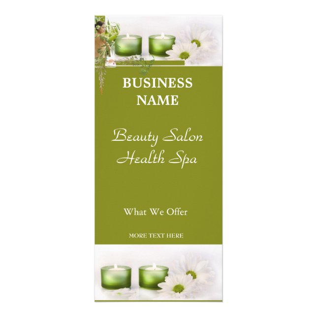 Rack Card Beauty Health Wellness-Center Salon Gree Werbekarte (Vorne)