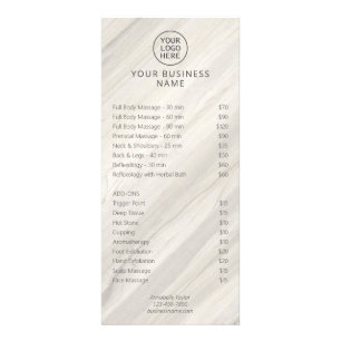 Rack Card des Salon Natural Wellness-Center Werbekarte