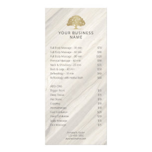 Rack Card des Salon Natural Wellness-Center Werbekarte