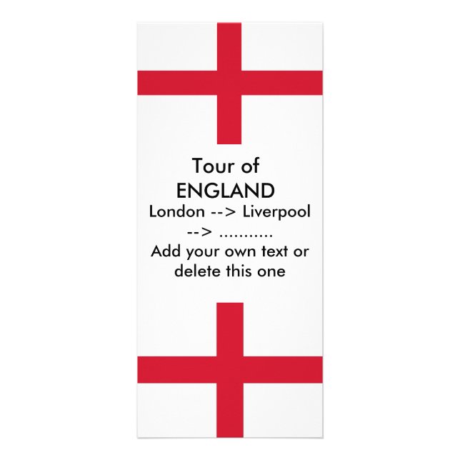 Rack Card mit Flagge in England Werbekarte (Vorne)
