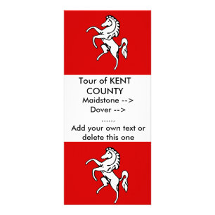 Rack Card mit Flagge von Kent, England Werbekarte