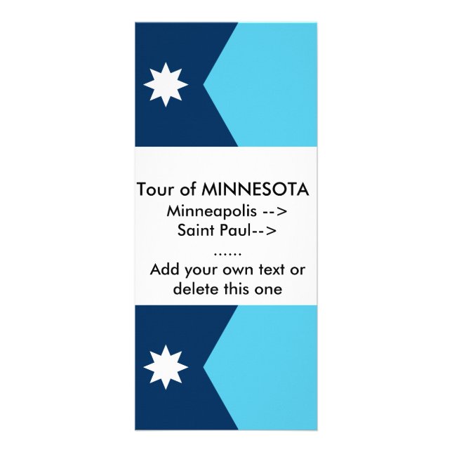 Rack Card with Flag of Minnesota Werbekarte (Vorne)
