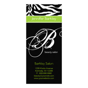 Rack Card Zebra Beauty Salon Wellness-Center Limon Werbekarte
