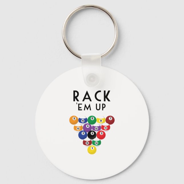 Rack der Pool-Balls Schlüsselanhänger (Vorderseite)
