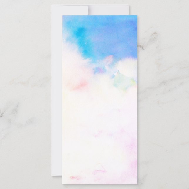Rack-Karte des abstrakten Lesezeichens mit Aquarel (Vorderseite)