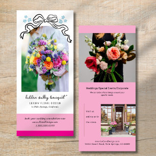 Rack-Karte des Fotos mit Blumenmuster-Marketing Werbekarte