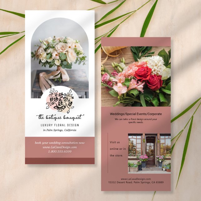 Rack-Karte des Fotos mit floralen Marketing Werbekarte (Von Creator hochgeladen)